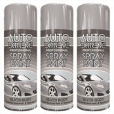 3X Auto Extreme Silver Spray Paint 400ml Spray Paint